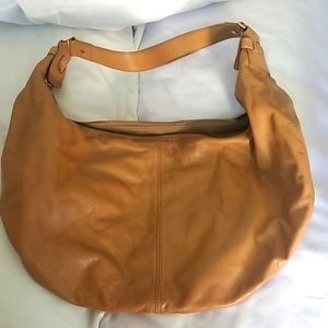 Tan leather purse